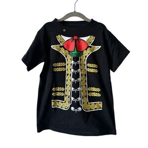 Kid mariachi Mexican Costume T-shirt Black Size M